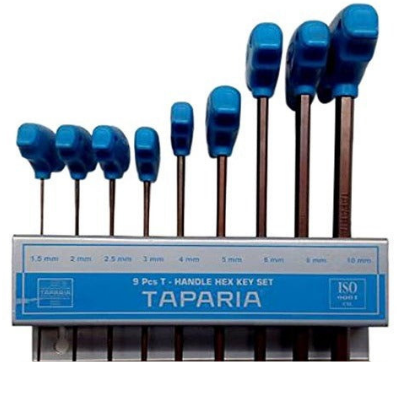 Taparia TAKM9 Steel Handle Allen Key Set (Multicolour, 9-Pieces)