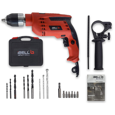 IBELL Impact Drill ID13-80, 650W, Copper Armature, Chuck 13mm Keyless Auto, 2800 RPM, 2 Mode selector, Forward/Reverse with Variable Speed