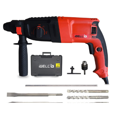 IBELL Rotary Hammer Drill RH26-24, 800W, Copper Armature, SDS Plus Chuck 26mm, 900RPM, Impact Energy 3J, Impact Rate 4000/min, 3 Mode Selector with...